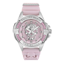Laden Sie das Bild in den Galerie-Viewer, Philipp Plein Damen Uhr Analog Quarz THE $KULL 41MM Pink PWNAA1123 Silikon
