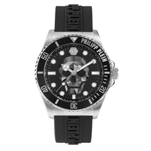 Laden Sie das Bild in den Galerie-Viewer, Philipp Plein Herren Uhr Analog Quarz THE $KULL DIVER PWOAA0122 Silikon