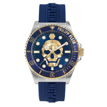 Laden Sie das Bild in den Galerie-Viewer, Philipp Plein Herren Uhr Analog Quarz THE $KULL DIVER PWOAA0222-1 Silikon