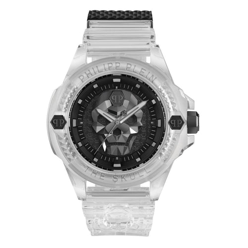 Philipp Plein Herren Uhr Analog Quarz THE $KULL SYNTHETIC Weiß PWWAA0423 Silikon