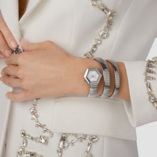 Laden Sie das Bild in den Galerie-Viewer, Philipp Plein Damen Uhr Analog Quarz SNAKE HEXAGON PWZAA0123 Edelstahl