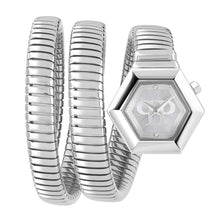 Laden Sie das Bild in den Galerie-Viewer, Philipp Plein Damen Uhr Analog Quarz SNAKE HEXAGON PWZAA0123 Edelstahl