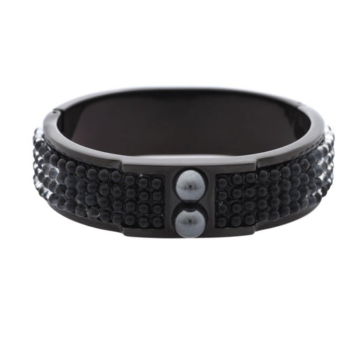 Misaki Damen Armband Armreif Edelstahl schwarz CAVIARS QCRBCAVIARS