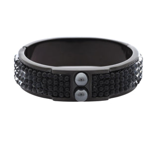 Misaki Damen Armband Armreif Edelstahl schwarz CAVIARS QCRBCAVIARS