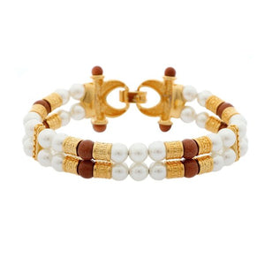 Misaki Damen Armband Armkette Edelstahl gold Perlen TITUS QCRBTITUS
