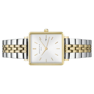 Rosefield Damen Uhr Armbanduhr Boxy Duotone QVSGD-Q013-1 Edelstahl Bicolor