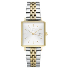 Laden Sie das Bild in den Galerie-Viewer, Rosefield Damen Uhr Armbanduhr Boxy Duotone QVSGD-Q013-1 Edelstahl Bicolor