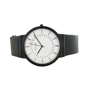 Skagen Herren Uhr Armbanduhr Ancher Leder SKW6243