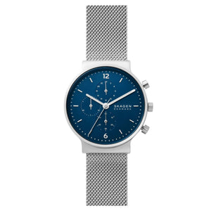 Skagen Herren Uhr Armbanduhr Chronograph Ancher Edelstahl SKW6764
