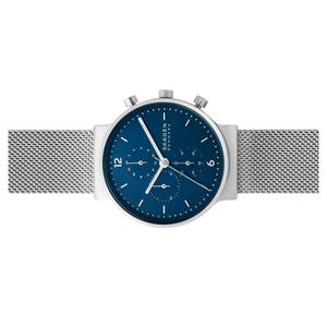 Skagen Herren Uhr Armbanduhr Chronograph Ancher Edelstahl SKW6764