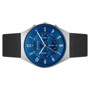 Skagen Herren Uhr Chronograph Armbanduhr Grenen Leder SKW6820