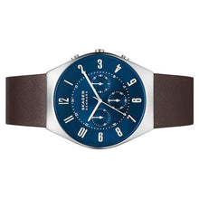 Laden Sie das Bild in den Galerie-Viewer, Skagen Herren Uhr Chronograph Armbanduhr Grenen Leder SKW6842