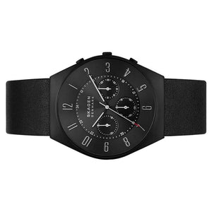 Skagen Herren Uhr Chronograph Armbanduhr Grenen Leder SKW6843