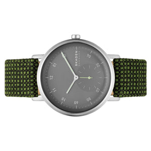 Skagen Herren Uhr Armbanduhr Kuppel Edelstahl Textil SKW6893