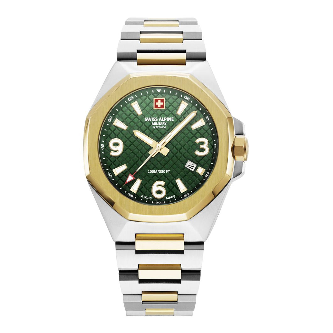 Swiss Alpine Military Herren Uhr Analog Quarz 7005.1144SAM-1 Edelstahl