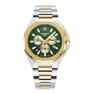Swiss Alpine Military Herren Uhr Chronograph Analog Quarz 7005.9144SAM Edelstahl
