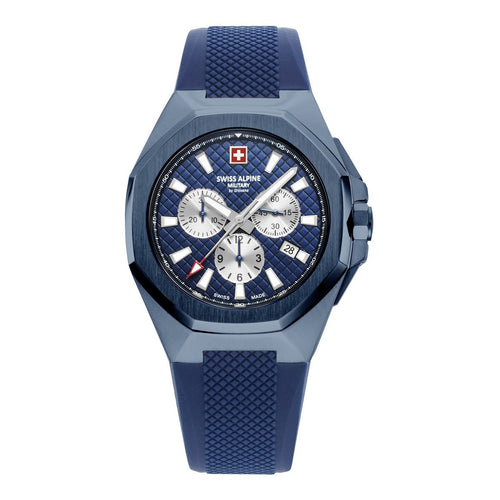 Swiss Alpine Military Herren Uhr Chronograph Analog Quarz 7005.9895SAM Silikon