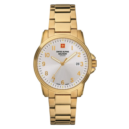 Swiss Alpine Military Herren Uhr Analog Quarz 7011.1112SAM Edelstahl