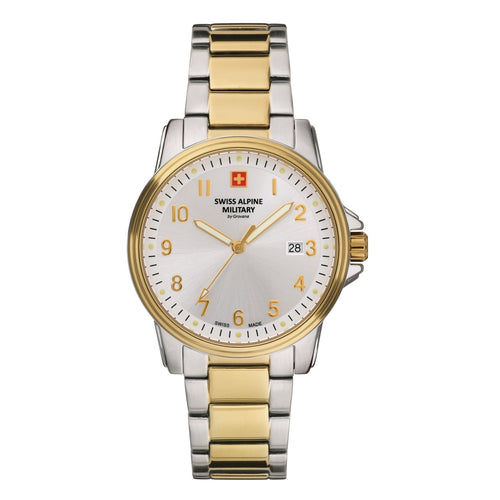 Swiss Alpine Military Herren Uhr Analog Quarz 7011.1142SAM Edelstahl