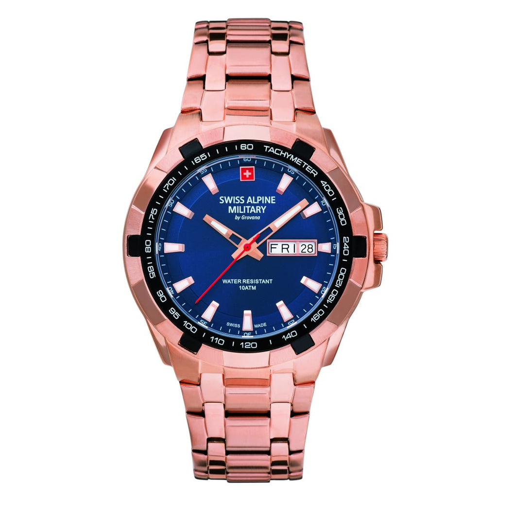 Swiss Alpine Military Herren Uhr Analog Quarz 7043.1165SAM Edelstahl