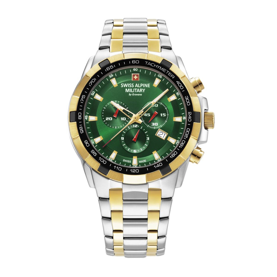 Swiss Alpine Military Herren Uhr Chrono 7043.9144SAM Edelstahl