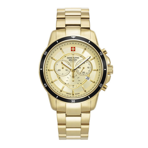 Swiss Alpine Military Herren Uhr Chronograph Analog Quarz 7089.9111SAM Edelstahl