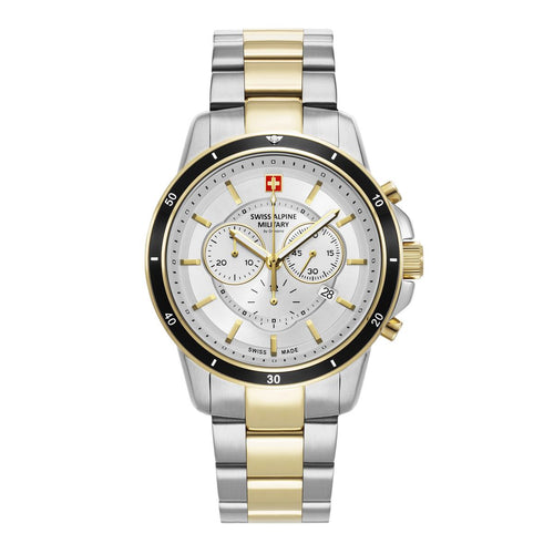 Swiss Alpine Military Herren Uhr Chronograph Analog Quarz 7089.9142SAM Edelstahl