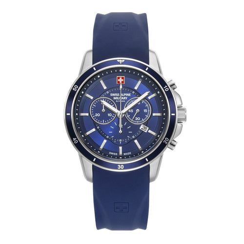 Swiss Alpine Military Herren Uhr Chronograph Analog Quarz 7089.9835SAM Silikon