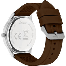 Laden Sie das Bild in den Galerie-Viewer, s.Oliver Herren Uhr Armbanduhr Silikon SO-4401-PQ