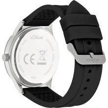 Laden Sie das Bild in den Galerie-Viewer, s.Oliver Herren Uhr Armbanduhr Silikon SO-4402-PQ