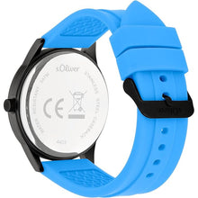 Laden Sie das Bild in den Galerie-Viewer, s.Oliver Herren Uhr Armbanduhr Silikon SO-4403-PQ
