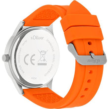 Laden Sie das Bild in den Galerie-Viewer, s.Oliver Herren Uhr Armbanduhr Silikon SO-4404-PQ