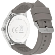 Laden Sie das Bild in den Galerie-Viewer, s.Oliver Herren Uhr Armbanduhr Silikon SO-4405-PQ