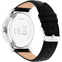 Laden Sie das Bild in den Galerie-Viewer, s.Oliver Herren Uhr Armbanduhr Leder SO-4409-LQ