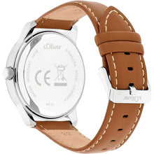 Laden Sie das Bild in den Galerie-Viewer, s.Oliver Herren Uhr Armbanduhr Leder SO-4410-LQ