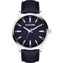 Laden Sie das Bild in den Galerie-Viewer, s.Oliver Herren Uhr Armbanduhr Leder SO-4411-LQ