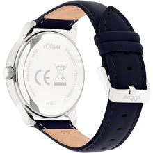 Laden Sie das Bild in den Galerie-Viewer, s.Oliver Herren Uhr Armbanduhr Leder SO-4411-LQ