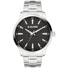 Laden Sie das Bild in den Galerie-Viewer, s.Oliver Herren Uhr Armbanduhr Edelstahl Silber SO-4412-MQ