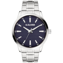 Laden Sie das Bild in den Galerie-Viewer, s.Oliver Herren Uhr Armbanduhr Edelstahl Silber SO-4413-MQ