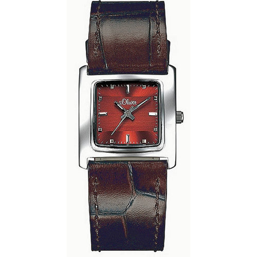 s.Oliver Damen-Armbanduhr Analog Quarz Leder SO-15049-LQR-1