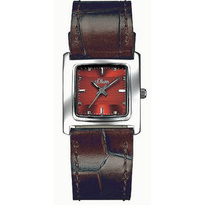 s.Oliver Damen-Armbanduhr Analog Quarz Leder SO-15049-LQR-1