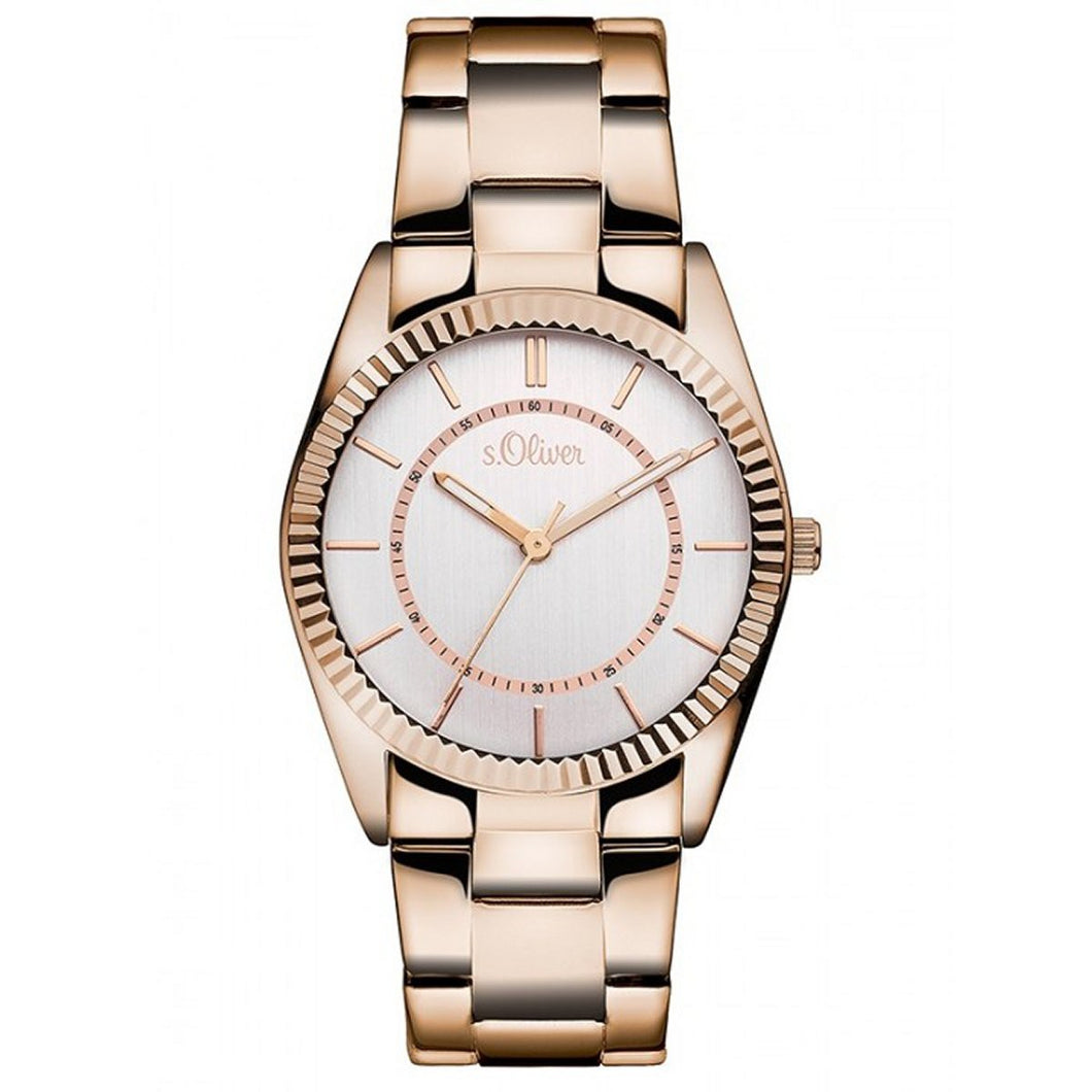 s.Oliver Damen Uhr Armbanduhr Edelstahl SO-3190-MQ