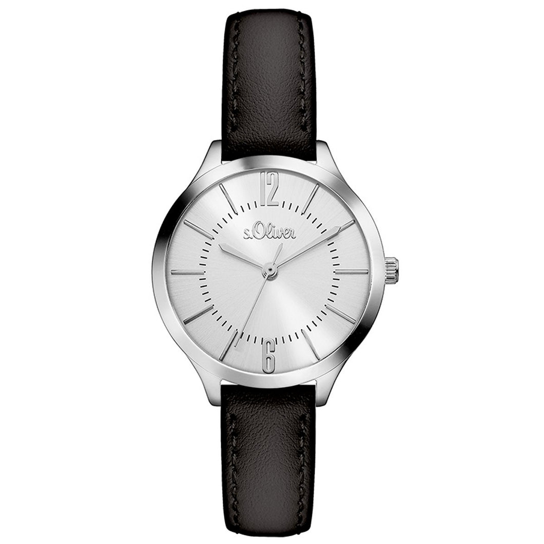 s.Oliver Damen Uhr Armbanduhr Leder SO-3360-LQ
