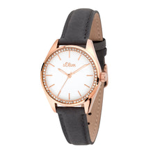 Laden Sie das Bild in den Galerie-Viewer, s.Oliver Damen Uhr Armbanduhr Leder SO-3678-LQ