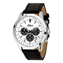 Laden Sie das Bild in den Galerie-Viewer, s.Oliver Herren Uhr Armbanduhr Leder SO-3687-LC
