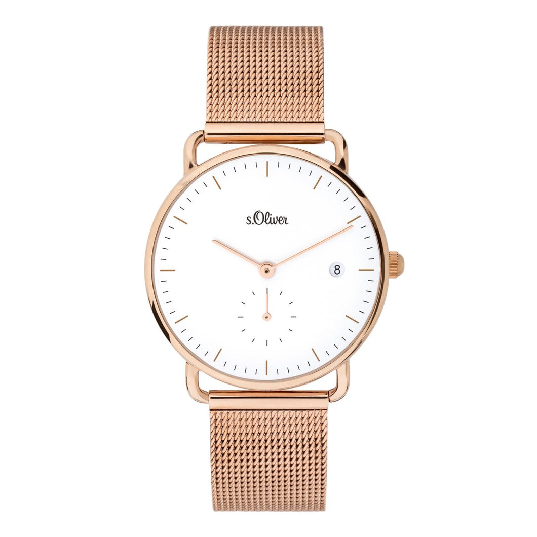 s.Oliver Damen Uhr Armbanduhr Edelstahl SO-3715-MQ