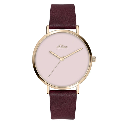 s.Oliver Damen Uhr Armbanduhr Leder SO-3911-LQ
