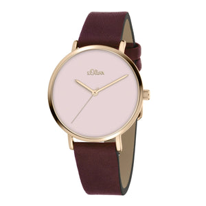 s.Oliver Damen Uhr Armbanduhr Leder SO-3911-LQ
