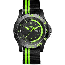 Laden Sie das Bild in den Galerie-Viewer, Traser Herren Uhr Analog Quarz H3 Green Spirit P66 Textilband SW/Grün 105542