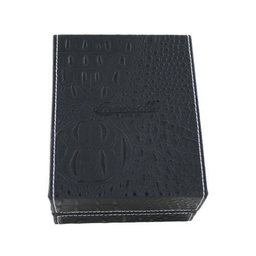 Ingersoll Uhrenbox mittel V1111 Leder schwarz Kroko weisse Naht